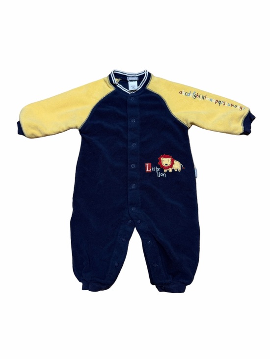 Carter's Other - Vintage Carter’s Baby 6M Fleece One Piece Lion Alphabet Y2K Navy Yellow